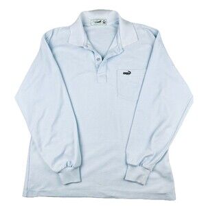 VTG Men's Preppy Old Money Academia Blue Polo Shirt Crocodile Original Sz XL